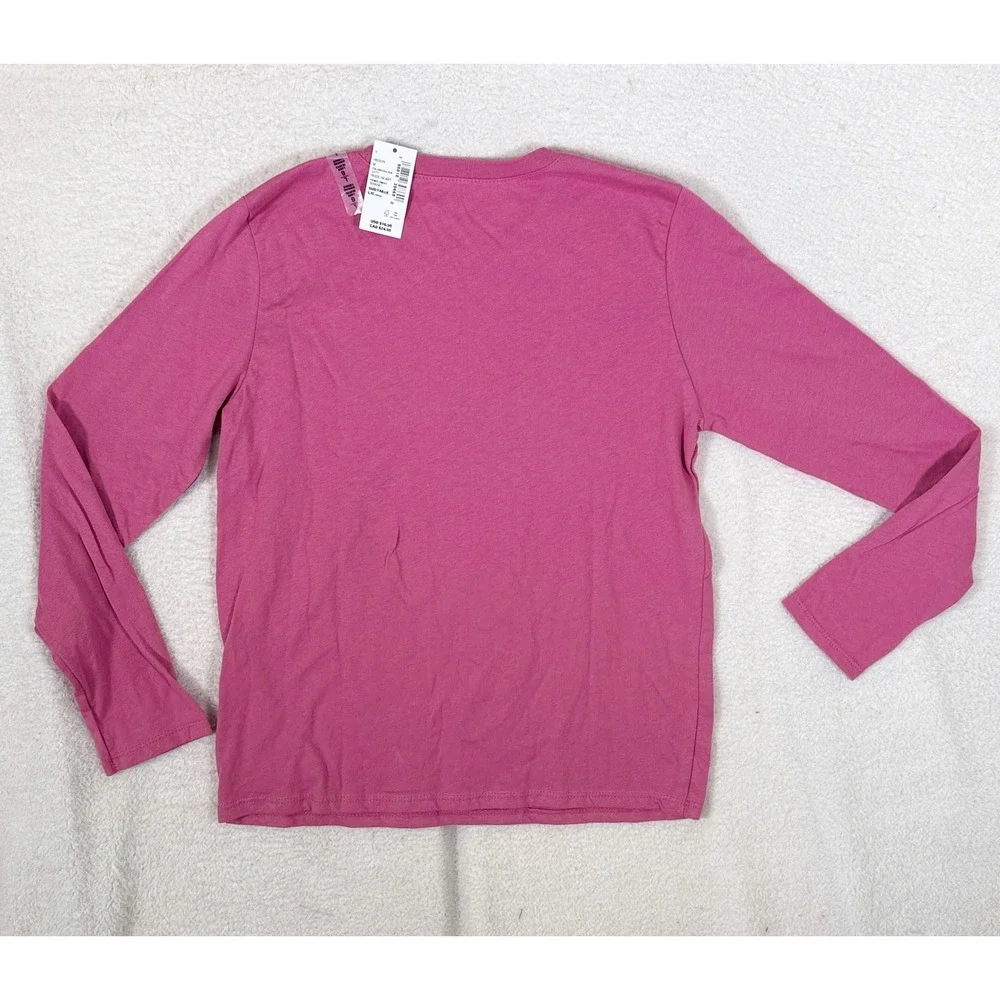 NWT The Childrens Place Girls Long Sleeve Butterfly Shirt Large 10/12 Rose Heart